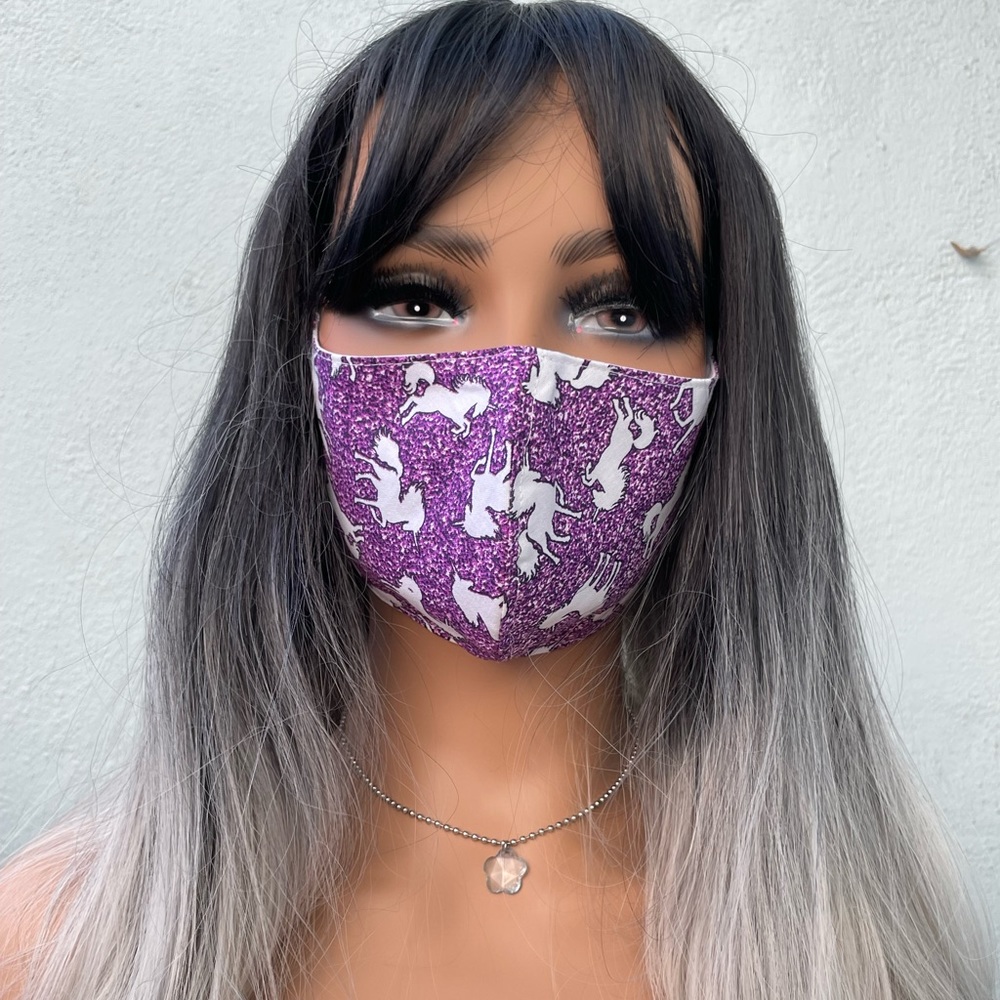 Beautiful Unique Handmade Masks ✨ Sparkly Unicorn Mask 🦄💜
